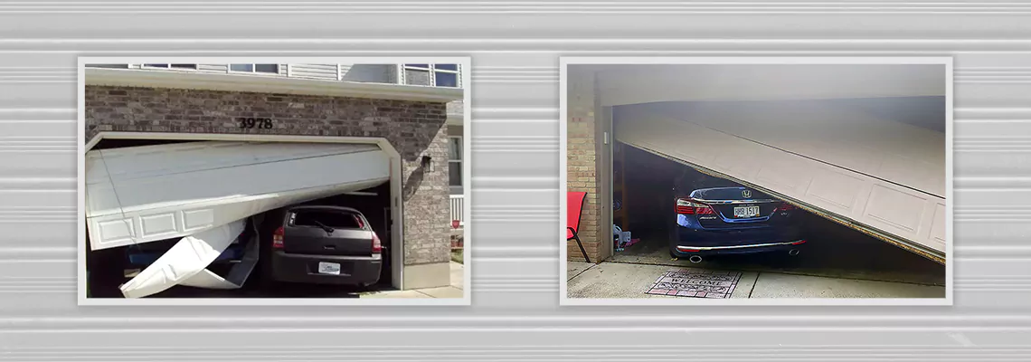 Repair Commercial Garage Door Got Hit By A Car in Elk Grove Village, Illinois